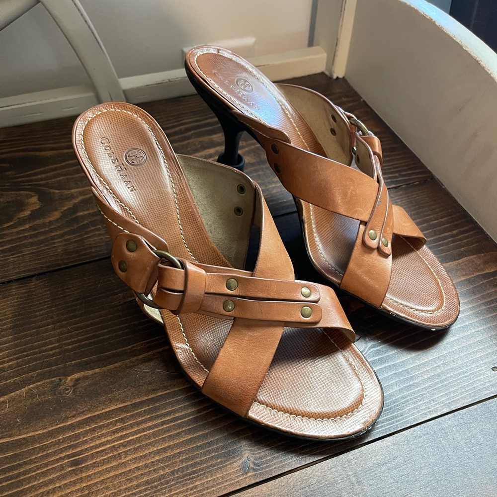 Cole Haan leather kitten heels